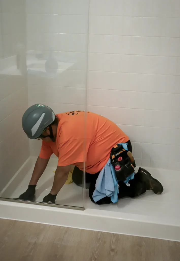 Superior Labor Solutions Employee Cleaning Shower