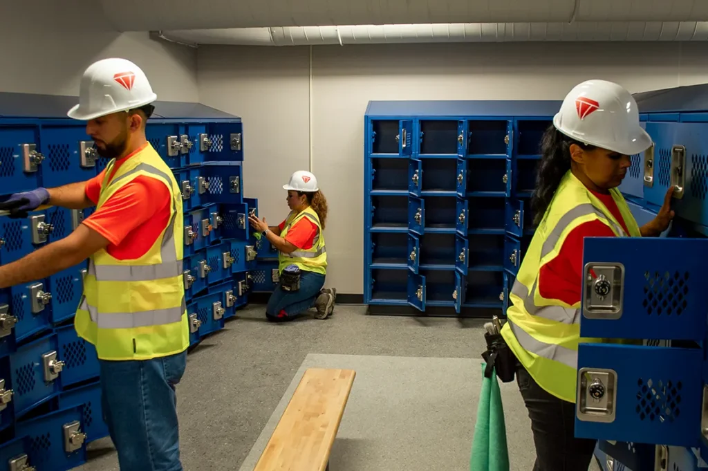 Superior Labor Solutions Employees Cleaning Locker Room